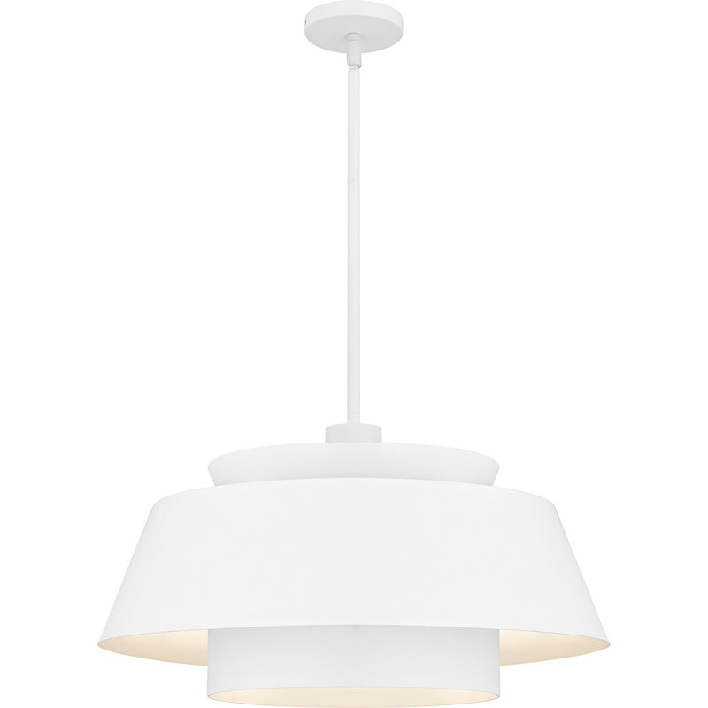 Quoizel - LMI2824W - Three Light Pendant - Lumi - Matte White