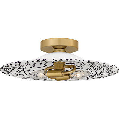 Quoizel - QFL6789LGB - Two Light Flush Mount - Indigo - Light Gold