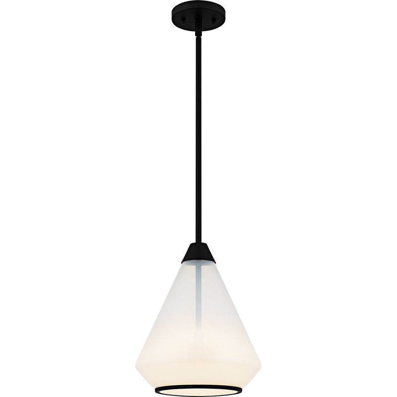 Quoizel - QP6750MBK - One Light Mini Pendant - Haze - Matte Black