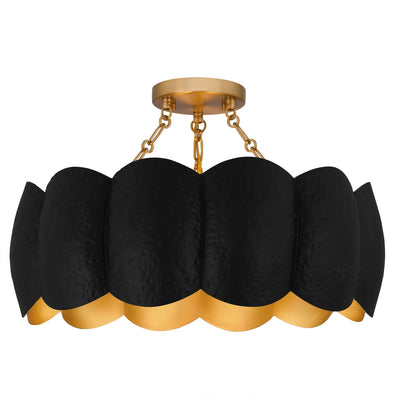 Quoizel - QSF6794MBK - Four Light Semi-Flush Mount - Santana - Matte Black
