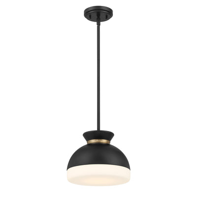 Crystorama - GID-4005-MK-VG - One Light Mini Pendant - Gidget - Matte Black/Vibrant Gold