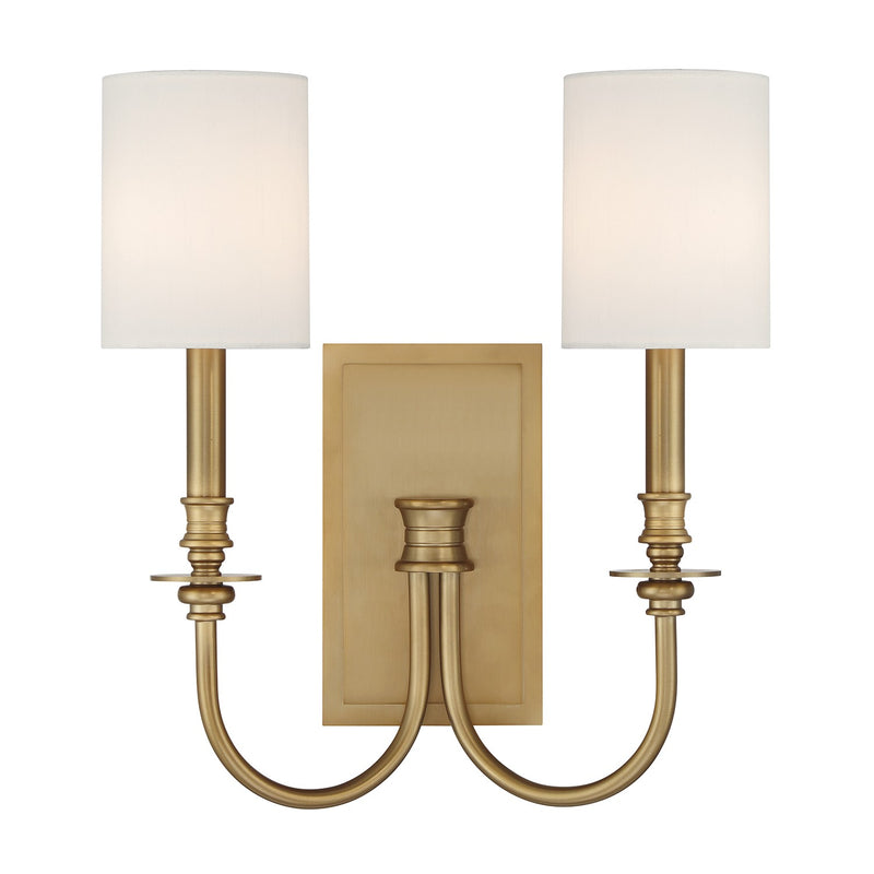 Crystorama - LLO-482-AG - Two Light Wall Sconce - Lloyd - Aged Brass