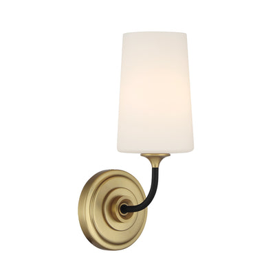Crystorama - NIL-70011-BF-MG - One Light Wall Sconce - Niles - Black Forged/Modern Gold