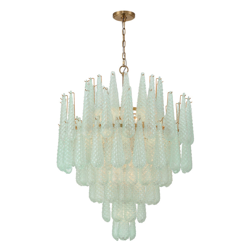Crystorama - OLL-6008-AG-GR - 21 Light Chandelier - Ollie - Aged Brass