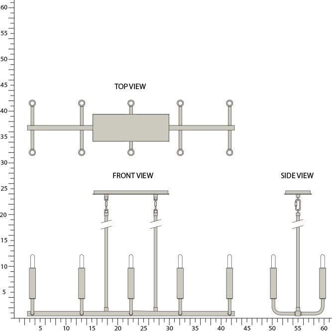 Mavisten Edition Carbonia Linear Chandelier
