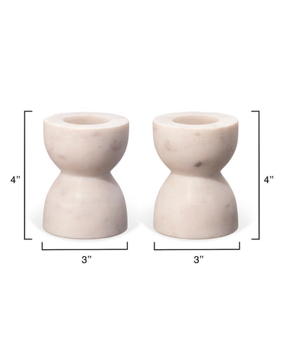 Petit Marble Candlesticks (set of 2)