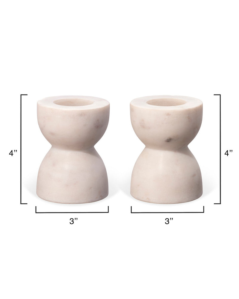 Petit Marble Candlesticks (set of 2)