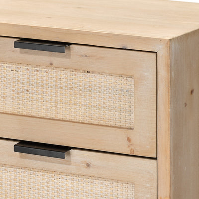 Reed 3 Drawer Side Table
