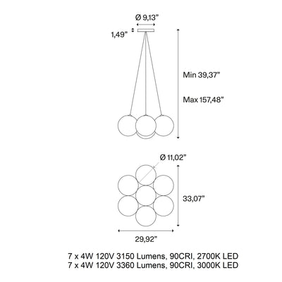 Random Cloud Large Chandelier