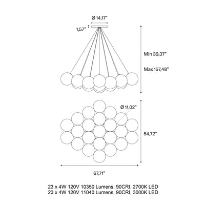Random Cloud Large Chandelier