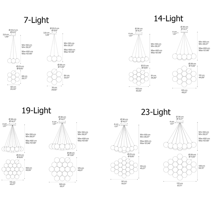 Random Cloud Large Chandelier