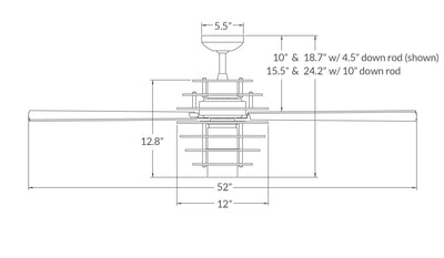 Stella Ceiling Fan with Light