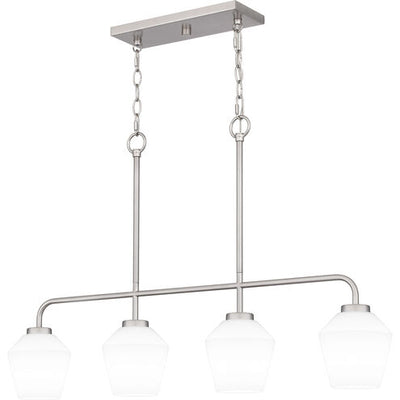 Quoizel - NIE436BN - Four Light Linear Chandelier - Nielson - Brushed Nickel