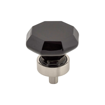 Black Octagon Crystal Knob