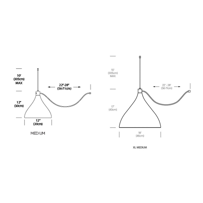 Swell Single String Medium Indoor / Outdoor Pendant