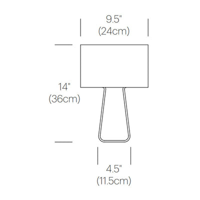 Tube Top Small Classic Table Lamp