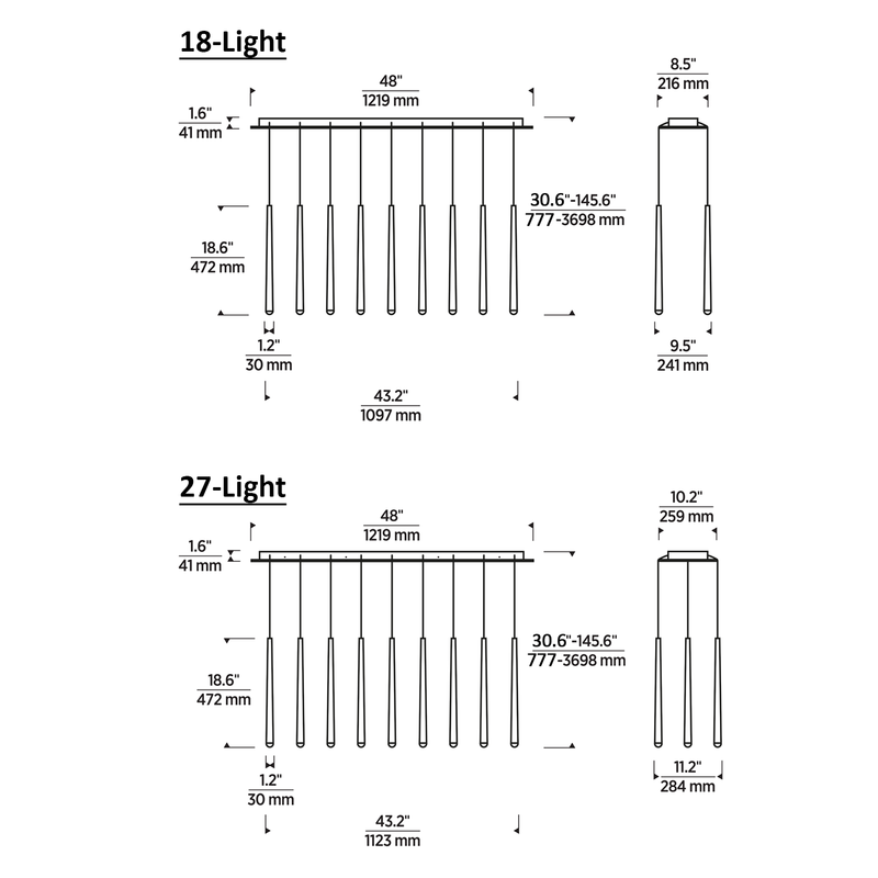 Pylon Linear Chandelier