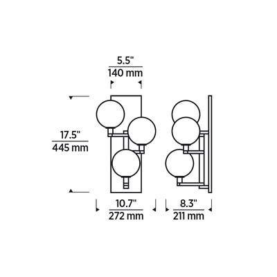 Gambit Triple Wall Sconce