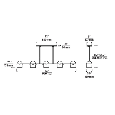 Octavia X-Large Linear Chandelier
