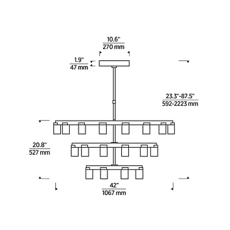 Esfera 3-Tier Chandelier