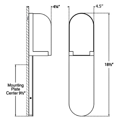 Melange Elongated Pill Wall Sconce