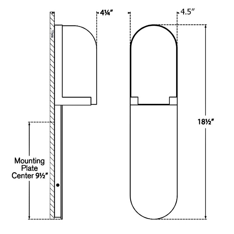 Melange Elongated Pill Wall Sconce