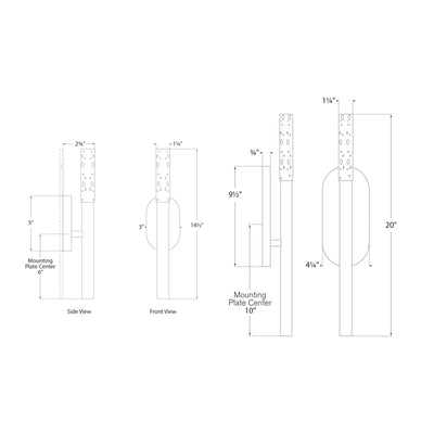 Rousseau Tube Wall Sconce