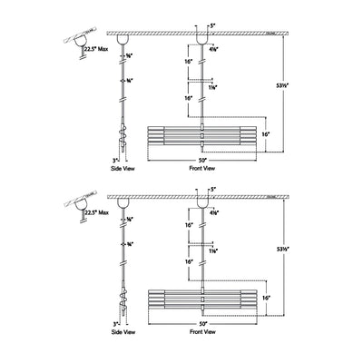 Rousseau Articulating Tube Chandelier