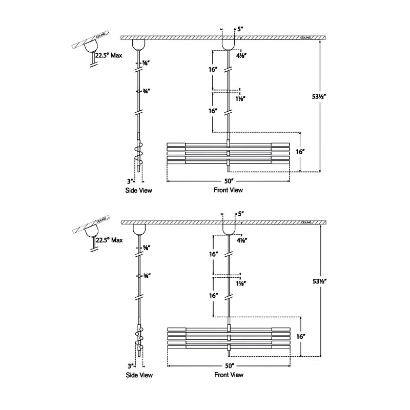 Rousseau Articulating Tube Chandelier