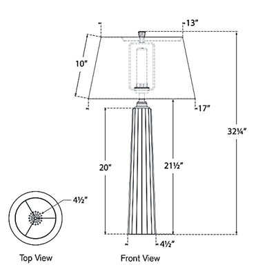 Fluted Spire Cordless Table Lamp