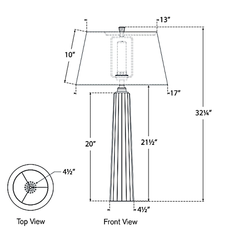 Fluted Spire Cordless Table Lamp