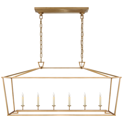 Darlana Brass Linear Lantern Chandelier