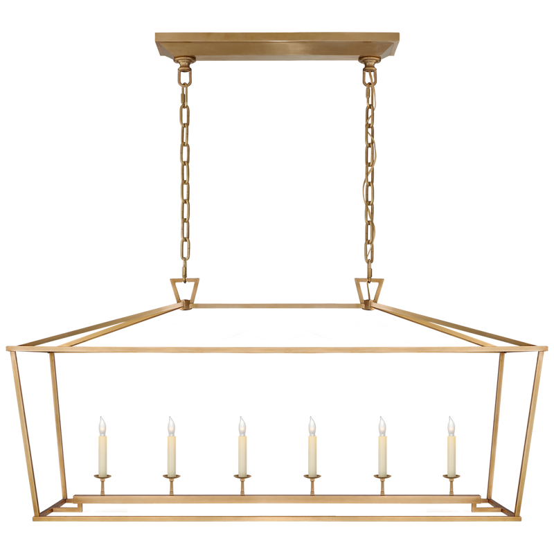 Darlana Brass Linear Lantern Chandelier