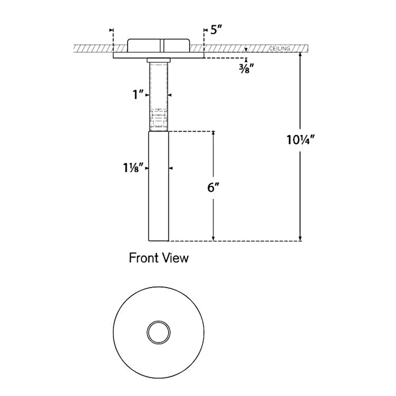 Rousseau Tube Ceiling Flush Light