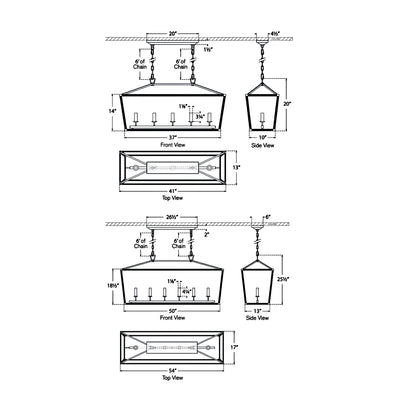 Darlana Wrapped Linear Chandelier