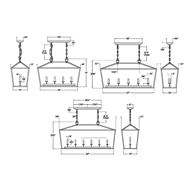 Darlana Linear Lantern Chandelier