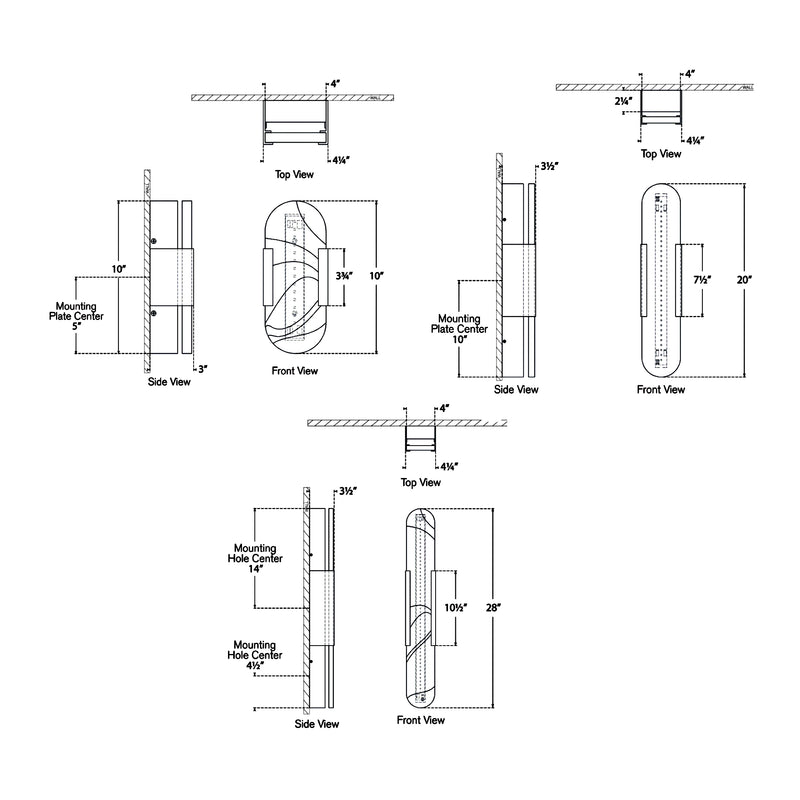Melange Elongated Wall Sconce