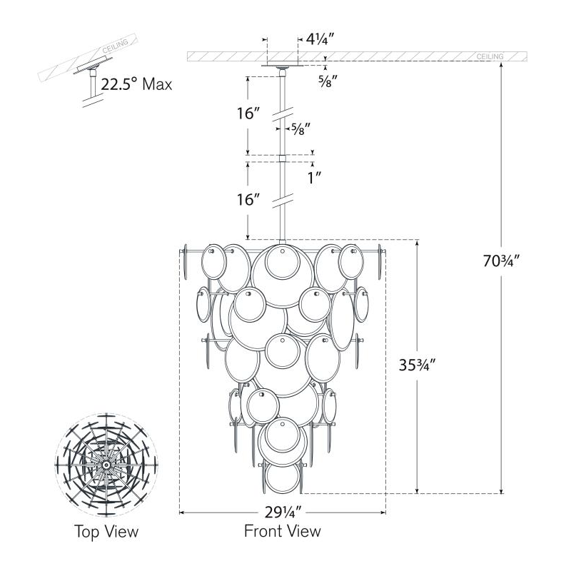 Loire Cascading Chandelier