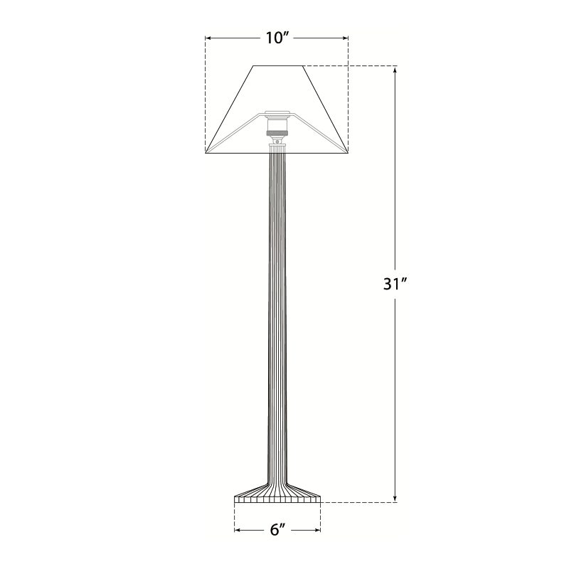 Strie Buffet Table Lamp
