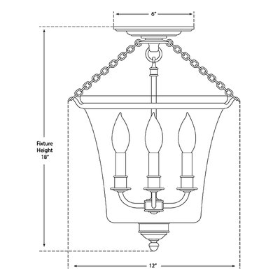Sussex Bell Jar Semi Flush Ceiling Light