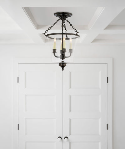 Sussex Bell Jar Semi Flush Ceiling Light
