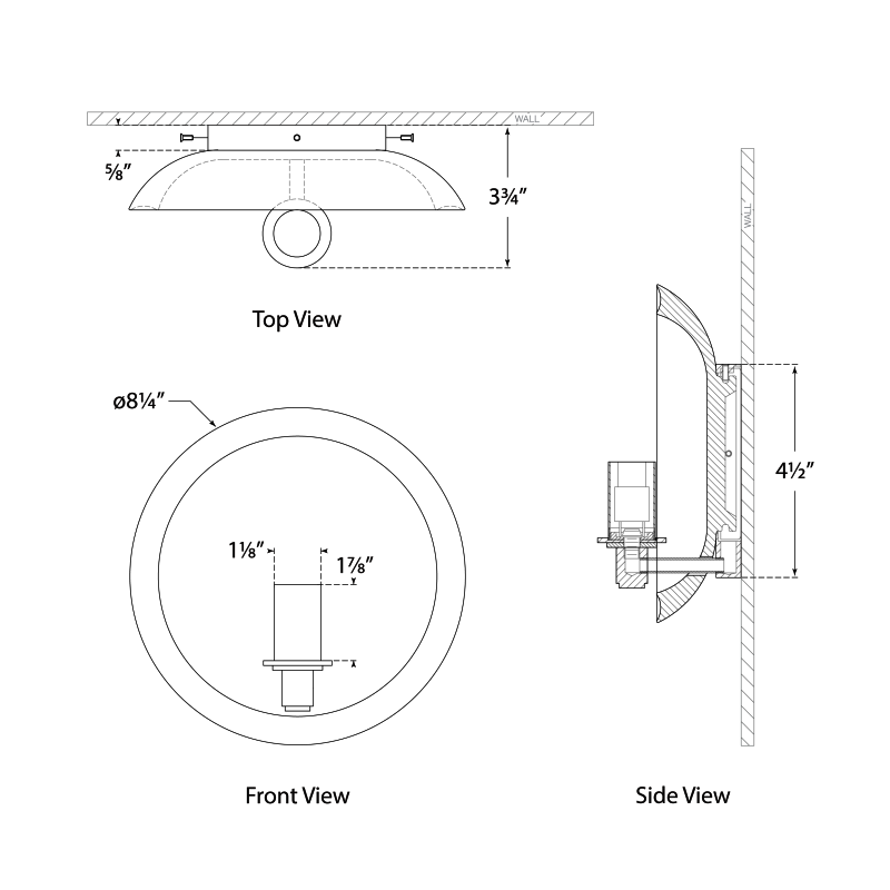 Leeds Round Wall Sconce