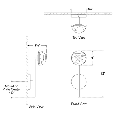 Pedra Petite Tail Wall Sconce