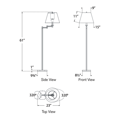 Olivier Swing Arm Floor Lamp