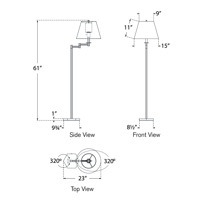 Olivier Swing Arm Floor Lamp