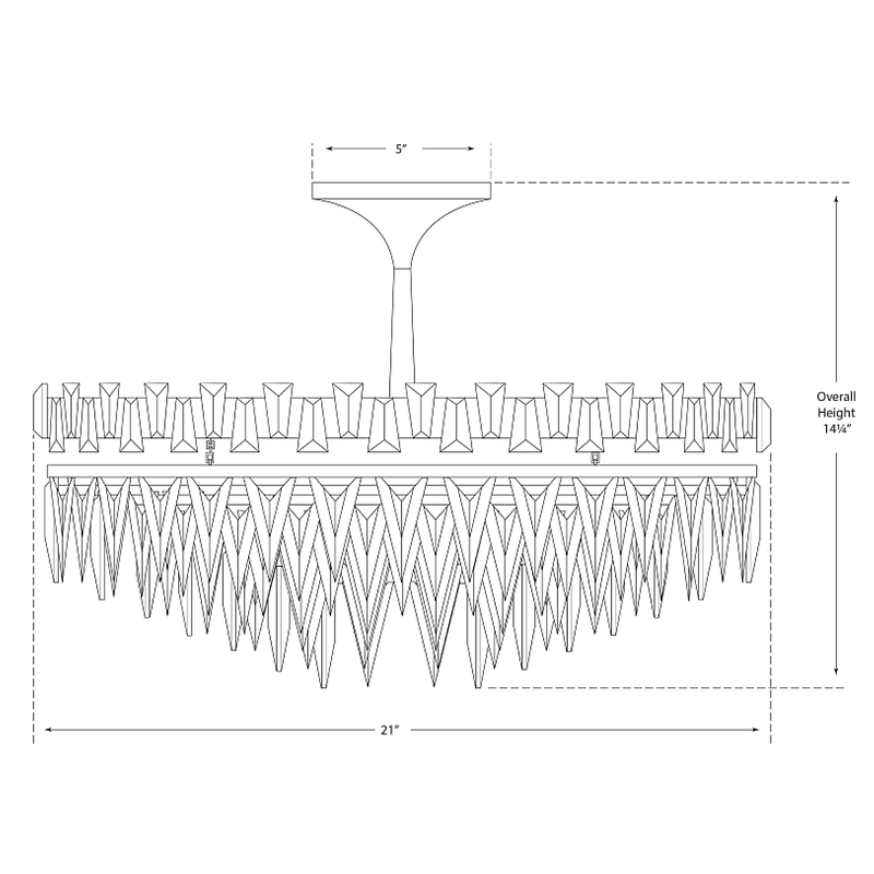 Trillion Semi Flush Ceiling Light