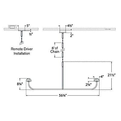 Pedra Linear Chandelier