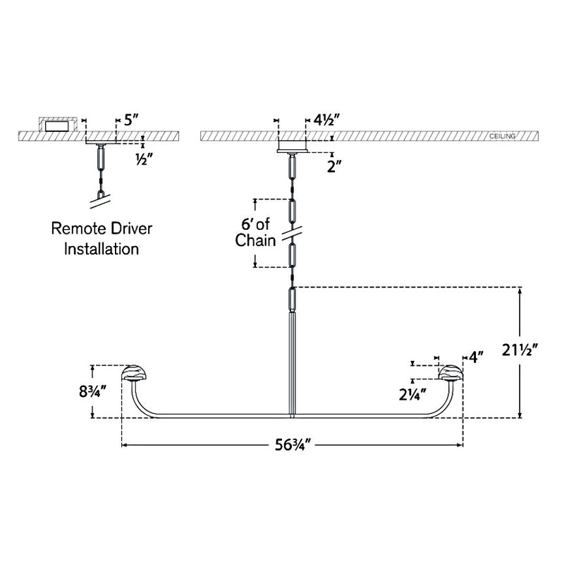 Pedra Linear Chandelier