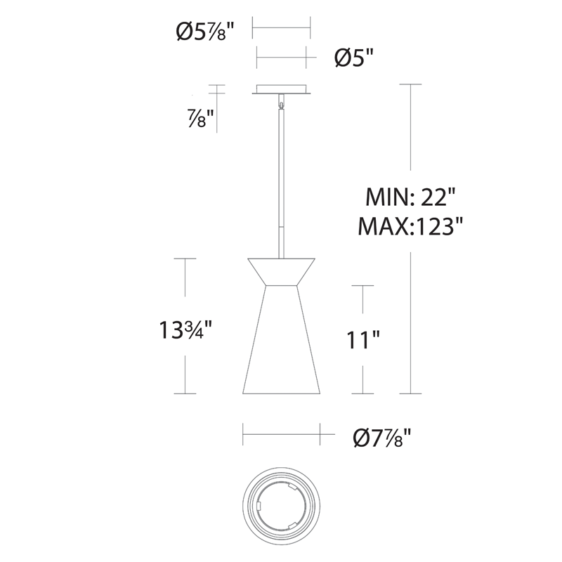 Chandra Tall Pendant