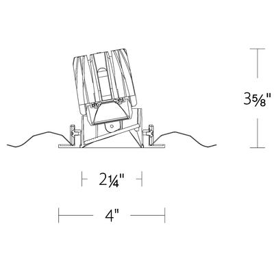 FQ 2IN 15W Shallow Square Trim Wall Wash